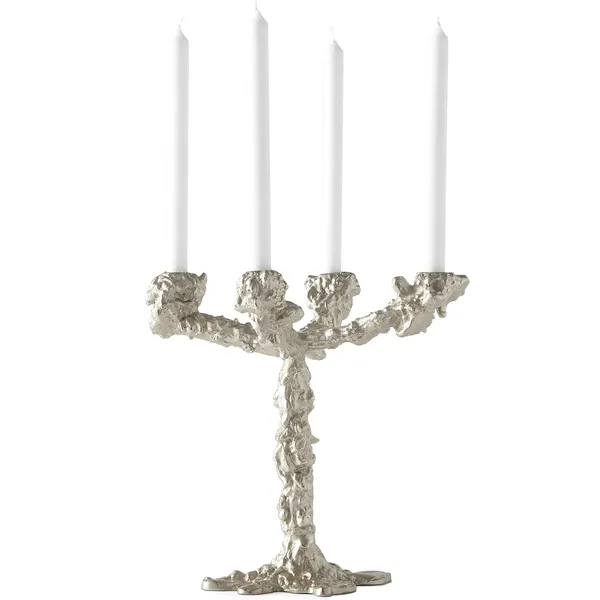 Drip Ljusstake 4 Armar Silver