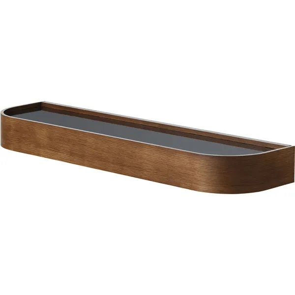 Epoch Hylla 79 cm Mörkbetsad Ek / Svart