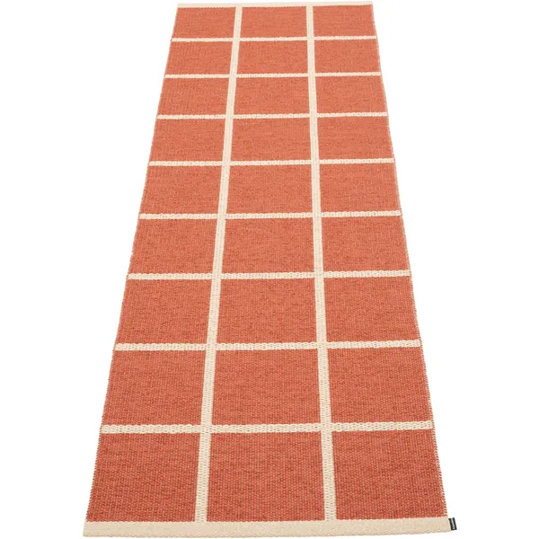 Criss Plastmatte Brick / Cream 70x225 cm