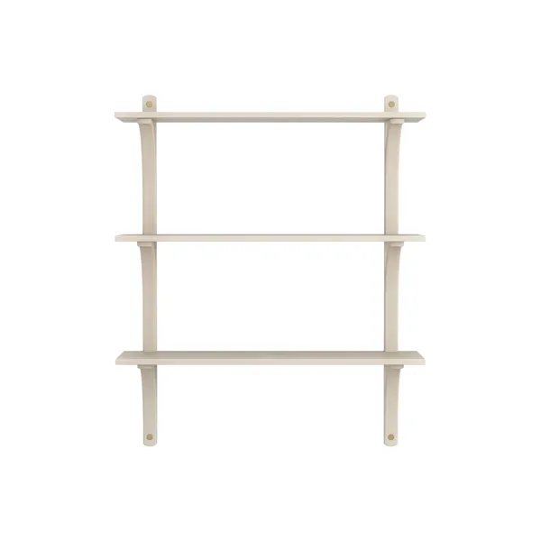 Levi Vägghylla 90 cm Medium Aluminium / Naturlack Ek