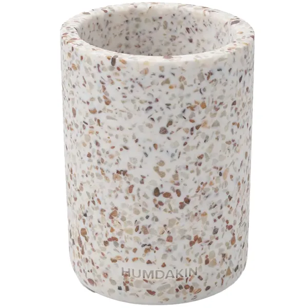 Terarazzo Vase 14 cm Hvid/Brun