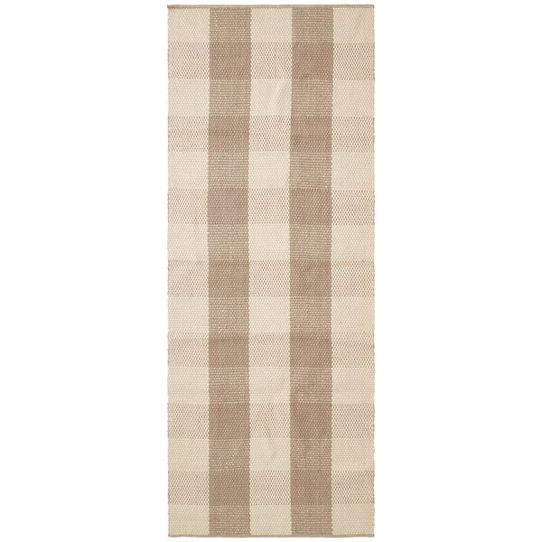 Checked Jute Matta 80x220 cm Beige/Natur