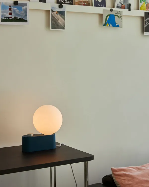 Alumina Table Lamp with Sphere IV Blue