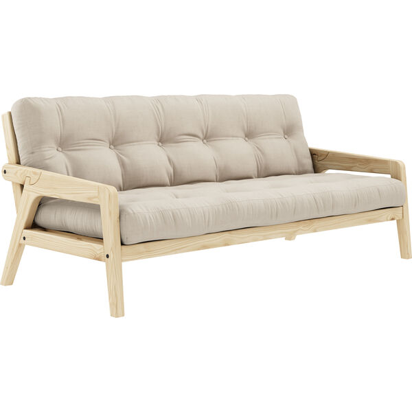 Grab Sovesofa Med Madras Klarlakeret / Beige