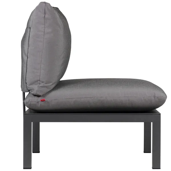 Domino metal part for backrest/armrest