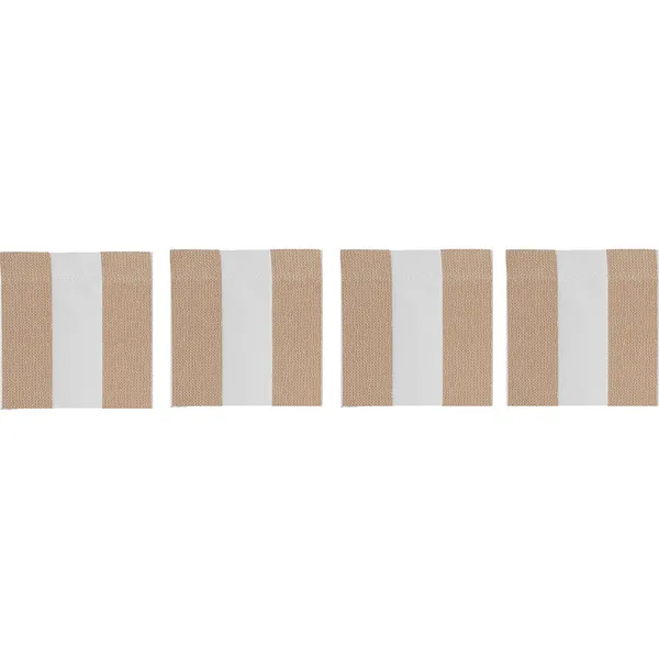 Wide Stripe Lasinaluset 10x10 cm 4-pakkaus Beige