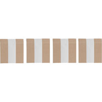 Wide Stripe Lasinaluset 10x10 cm 4-pakkaus Beige