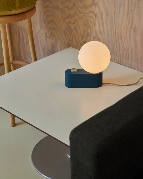 Alumina Table Lamp with Sphere IV Blue