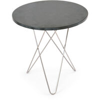 Tall Mini O Table Sidobord Ø50 cm Stål/Rustik skiffer