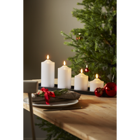Flamme LED Bloklys Hvidt 95 cm