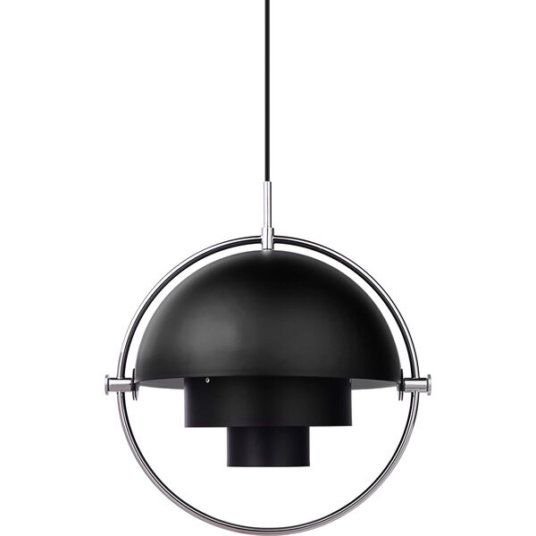 Multi-Lite Riippuvalaisin 36 cm Chrome / Musta Puolimatta
