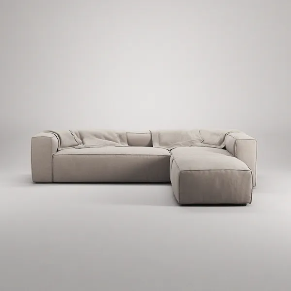Grand Nelipaikkainen Sohva Divaani Oikea avoin pää Sandshell Beige