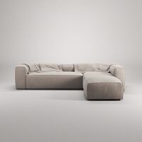 Grand Nelipaikkainen Sohva Divaani Oikea avoin pää Sandshell Beige