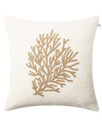 Coral Pudebetræk 50x50 cm Offwhite/Kaki