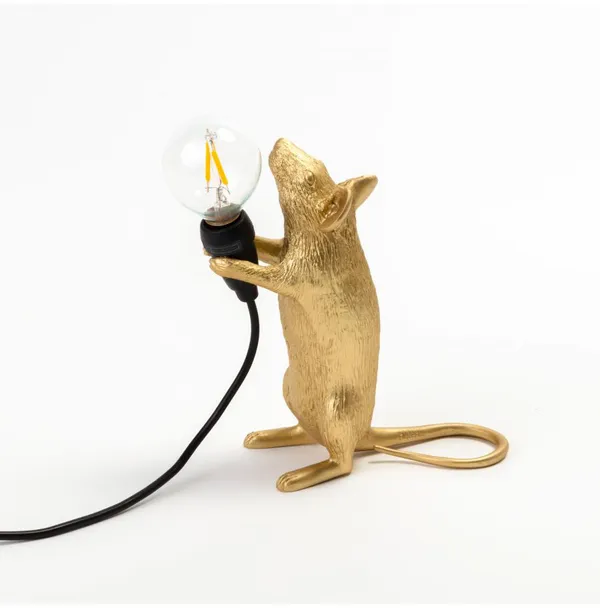 Mouse Lamp Lop Pöytävalaisin Kulta