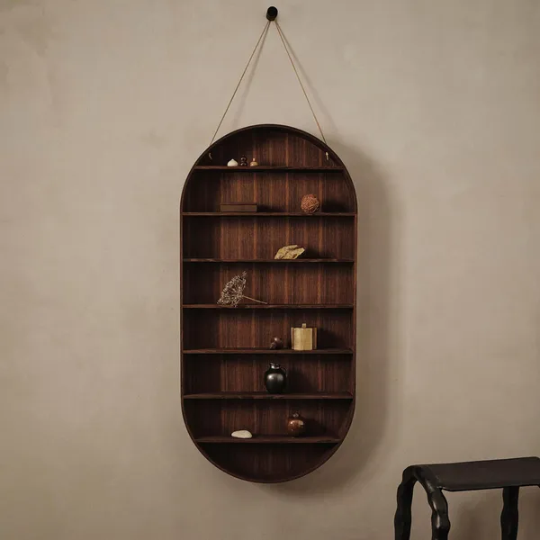 Oval Dorm Hylle 110 x 54 cm Røkt Eik