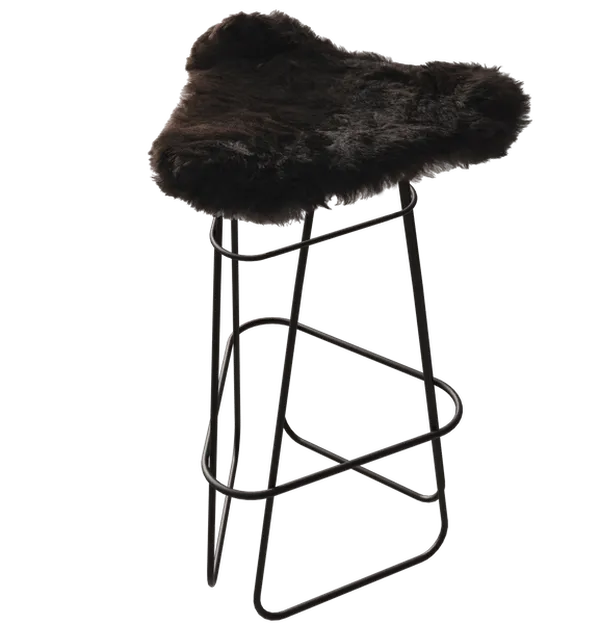 Iceland Barstol 82 cm Sort / Shorn Black