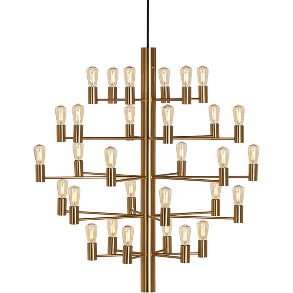 Manola 30 Ljuskrona Dimbar LED Satin Brass
