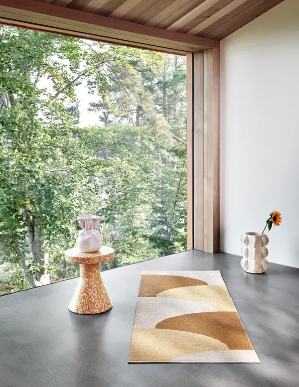 Hill Matto 70x90 cm Ochre / Pale Yellow / Cream