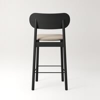 Elephant Barstol Svart / Beige Sammet