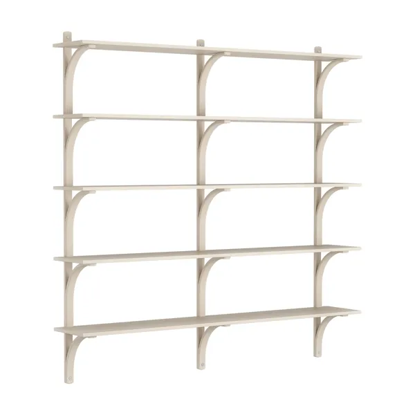 Levi Wall Shelf 180 cm Big Aluminium / White Pigmented Ash