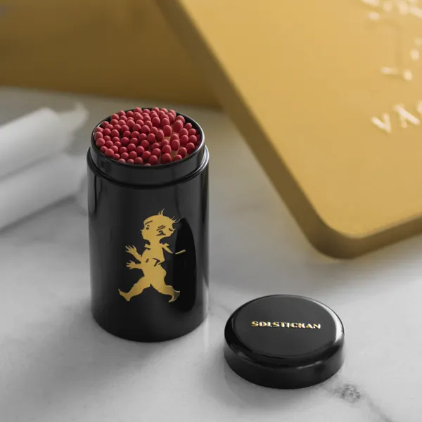 Solstickan Tändsticksrör Svart / Guld