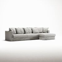 Le Grand Air 3-Personers Sofa Hør Divan Højre Ash Stripe