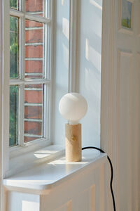 Core Pendel / Bordlampe Creme Travertin