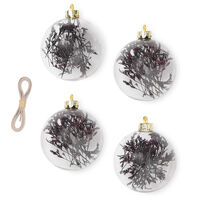 Flora Julekuler Ø8 cm Medium 4-pk Lilla