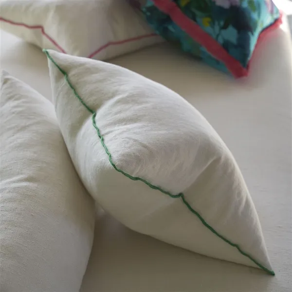 Brera Lino Tyyny 43x43 cm Alabaster / Emerald