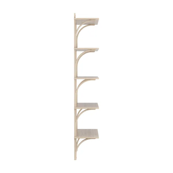 Levi Vägghylla 90 cm Stor Aluminium / Vitpigmenterad Ek