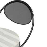 Copacabana Loungestol Sort / Leslie Stripe 020
