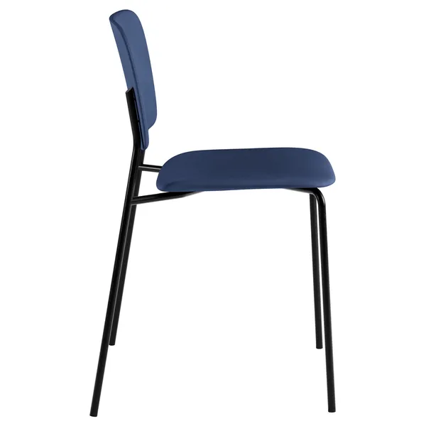 Mono Stol Klädd Svart Metallram Vidar 743