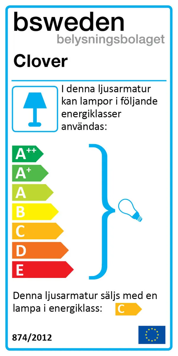 Clover Loftslampe Grå