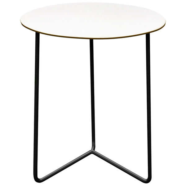 High Tech Bord Ø60 cm Hvidt Laminat / Sort