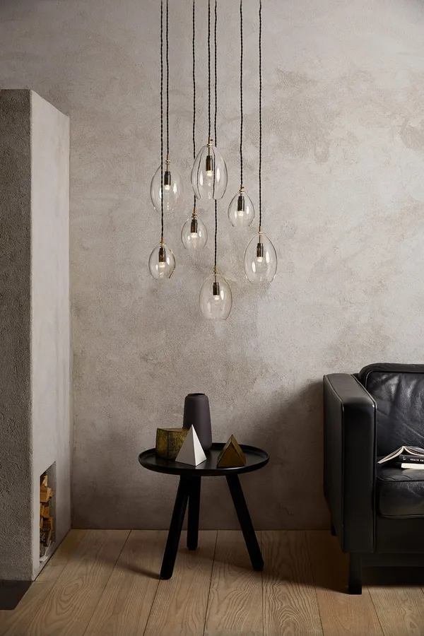 Unika loftslampe stor Klar