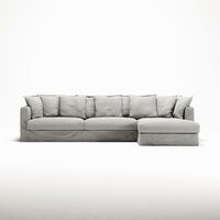 Le Grand Air 3-Personers Sofa Hør Divan Højre Ash Stripe