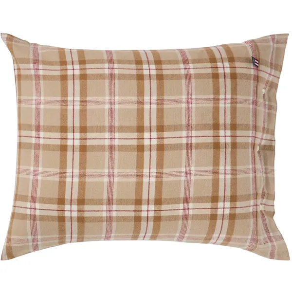 Checked Pudebetræk 50x60 cm Fudge / Beige / Figen