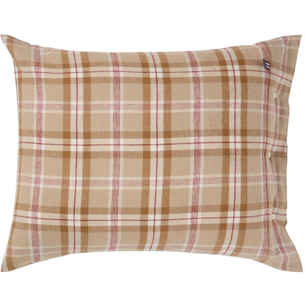 Checked Örngott 50x60 cm Fudge / Beige / Fikon