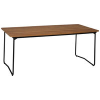B31 Bord 92x170 Cm Ubehandlet Eik / Sort