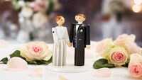 Groom Træfigur H12 cm Blå/Sort / Hvid