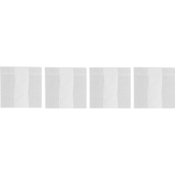 Wide Stripe Glasbrikker 10x10 cm 4-pak Hvide