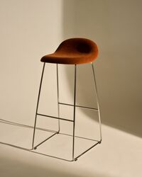 GUBI 3D Baarijakkara H75 Ruostumaton Teräs / Belsuede Special Dedar 133