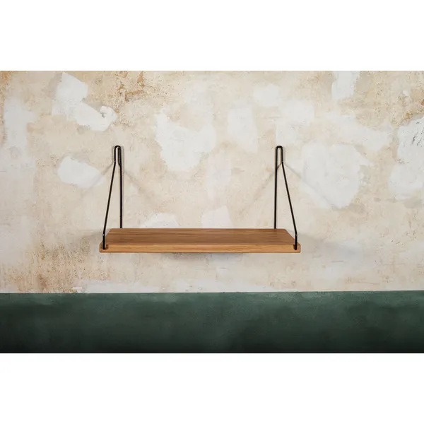 Single Hylle 20x40 cm Sort / Eik