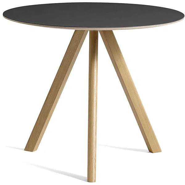 CPH 20 2.0 Bord Ø90 cm Vattenbaserad lackad Ek / Svart