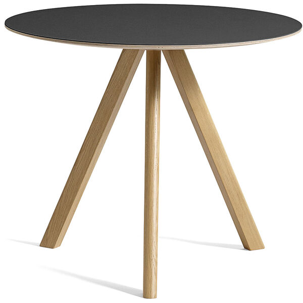 CPH 20 2.0 Bord Ø90 cm Vandbaseret lakeret Egetræ / Sort