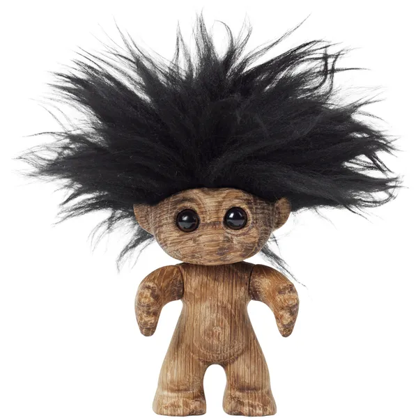 Lykkebringende trollfigur i tre 9 cm