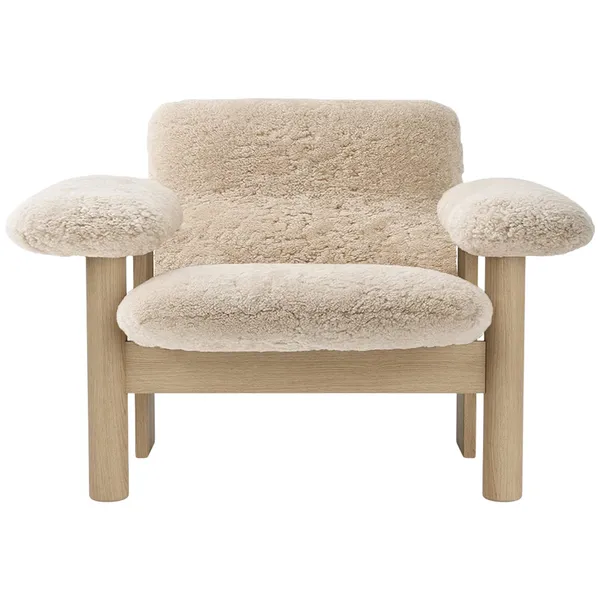 Brasilia Lenestol Lav Rygg Eik / Sheepskin Nature