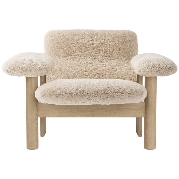 Brasilia Lenestol Lav Rygg Eik / Sheepskin Nature