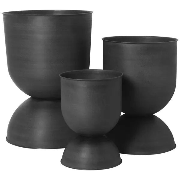 Hourglass Pot Large Black/Dark Grey